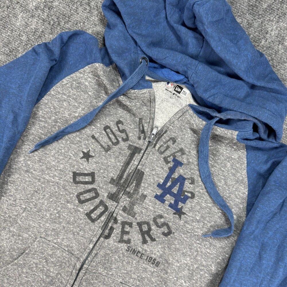 New Era MLB 2001 Los Angeles Dodgers Full Zip Lightweight Hoodie - Large